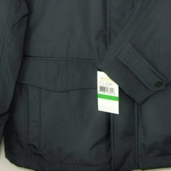 NWT Michael Kors Midweight Nylon Attached Bib Quilted Insulated Jacket Coat - Picture 5 of 6